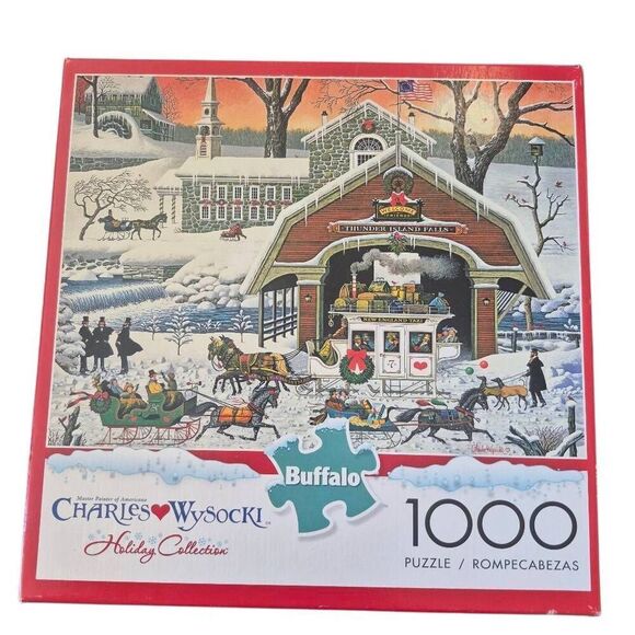 Buffalo Games Charles Wysocki Holiday Collection 'Twas the Twilight Before Chris - Picture 5 of 9